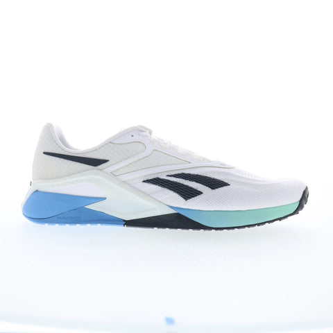 Reebok Nano X2 Mens White Mesh Lace Up Athletic Cross Training Shoes