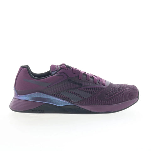 Reebok Nano X4 Womens Purple Mesh Lace Up Athletic Cross Training Shoes