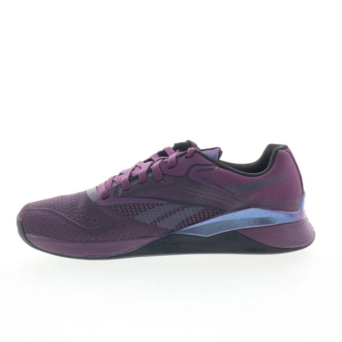 Reebok Nano X4 Womens Purple Mesh Lace Up Athletic Cross Training Shoes