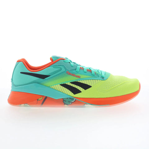Reebok Nano X4 Mens Green Synthetic Lace Up Athletic Cross Training Shoes