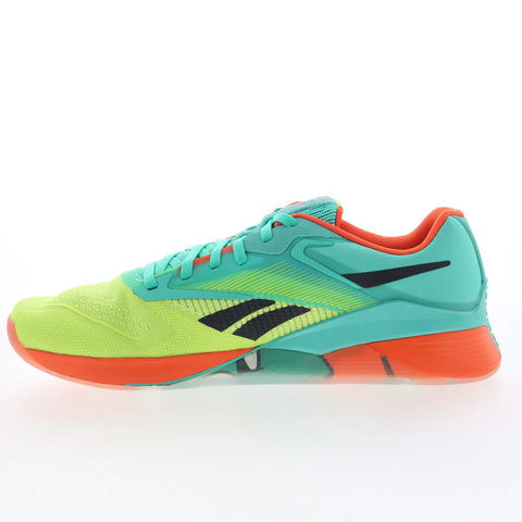 Reebok Nano X4 Mens Green Synthetic Lace Up Athletic Cross Training Shoes