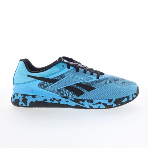 Reebok Nano X5 Mens Blue Mesh Lace Up Athletic Cross Training Shoes
