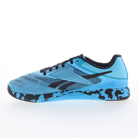 Reebok Nano X5 Mens Blue Mesh Lace Up Athletic Cross Training Shoes