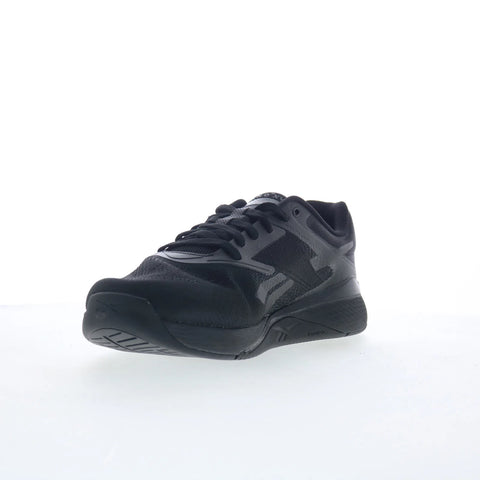 Reebok Nano X5 Mens Black Mesh Lace Up Athletic Cross Training Shoes