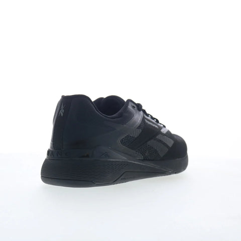 Reebok Nano X5 Mens Black Mesh Lace Up Athletic Cross Training Shoes