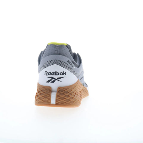 Reebok Nano X Mens Gray Synthetic Lace Up Athletic Cross Training Shoes