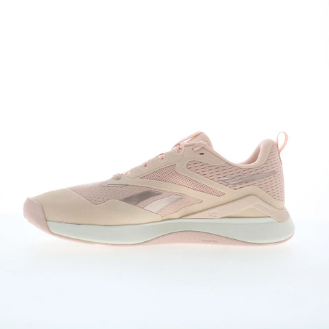 Reebok Nanoflex TR 2 Womens Pink Mesh Lace Up Athletic Cross Training Shoes