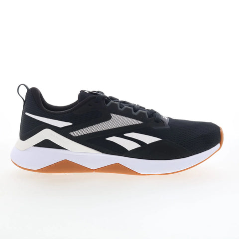 Reebok Nanoflex TR 2 Mens Black Synthetic Athletic Cross Training Shoes
