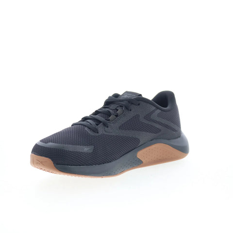 Reebok Nanoflex TR 3 Mens Black Mesh Lace Up Athletic Cross Training Shoes