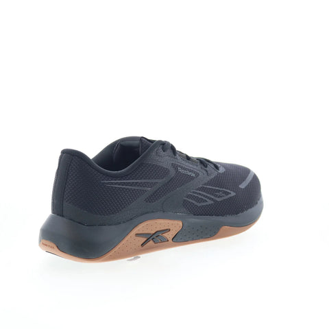 Reebok Nanoflex TR 3 Mens Black Mesh Lace Up Athletic Cross Training Shoes