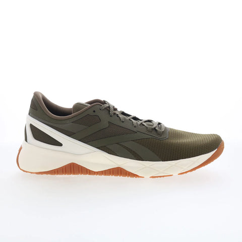 Reebok Nanoflex Tr Mens Green Mesh Lace Up Athletic Cross Training Shoes