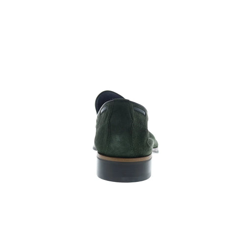 Di Bianco Napoli Suede Selva Mens Green Loafers & Slip Ons Casual Shoes