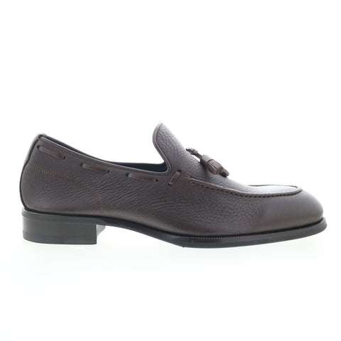 Di Bianco Napoli Alce Mens Brown Leather Loafers & Slip ons Casual Shoes