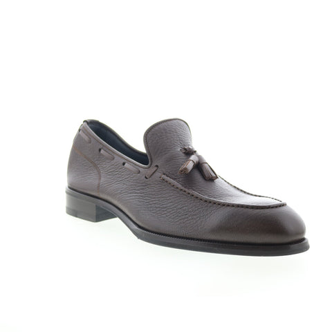 Di Bianco Napoli Alce Mens Brown Leather Loafers & Slip ons Casual Shoes