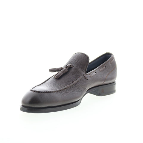 Di Bianco Napoli Alce Mens Brown Leather Loafers & Slip ons Casual Shoes