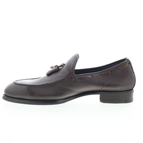 Di Bianco Napoli Alce Mens Brown Leather Loafers & Slip ons Casual Shoes