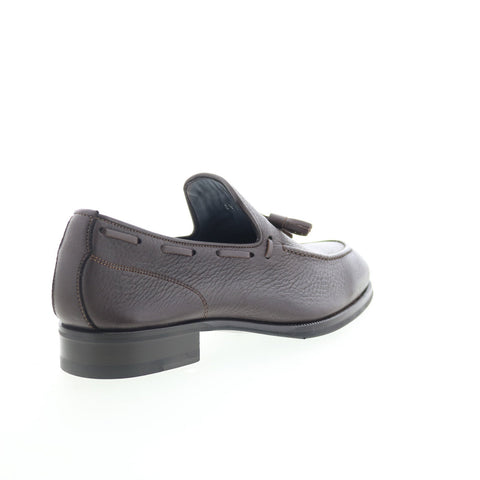 Di Bianco Napoli Alce Mens Brown Leather Loafers & Slip ons Casual Shoes