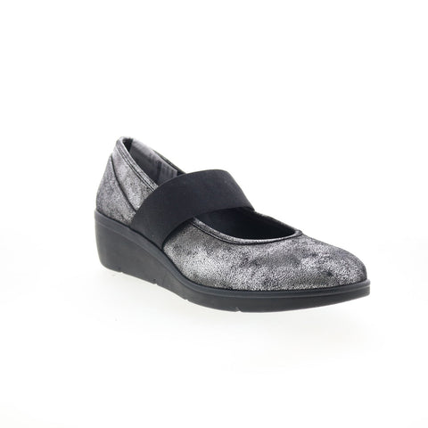 Fly London Nara NARA547FLY-014 Womens Silver Leather Mary Jane Flats Shoes