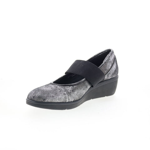 Fly London Nara NARA547FLY-014 Womens Silver Leather Mary Jane Flats Shoes