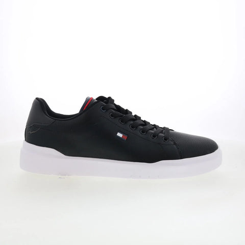 Tommy Hilfiger Narvyn TMNARVYN Mens Black Leather Lifestyle Sneakers Shoes