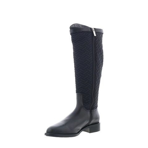 Aquatalia Natala L542801 Womens Black Leather Zipper Knee HighBoots