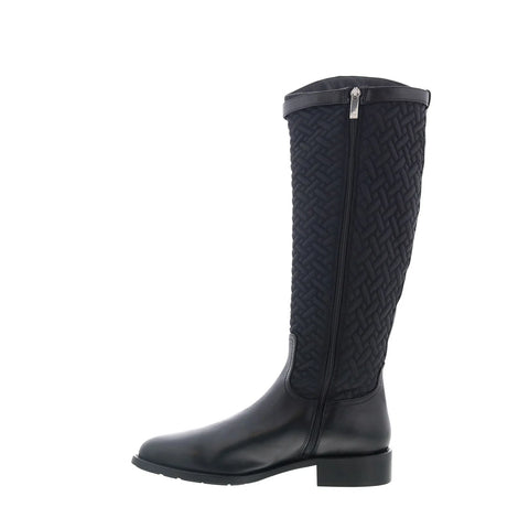 Aquatalia Natala L542801 Womens Black Leather Zipper Knee HighBoots