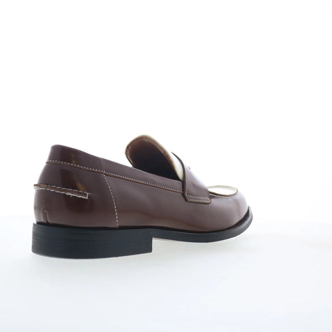 Steve Madden Natan NATA01M1 Mens Brown Loafers & Slip Ons Penny Shoes
