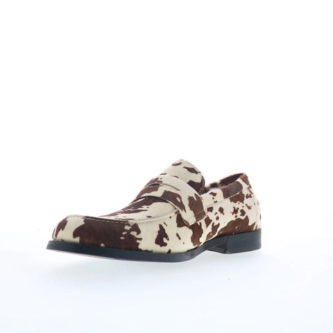 Steve Madden Natan NATA01M1 Mens Brown Suede Loafers & Slip Ons Penny Shoes