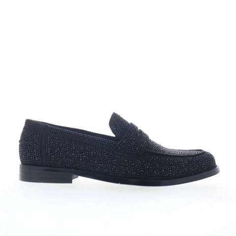 Steve Madden Natan NATA01M1 Mens Black Loafers & Slip Ons Penny Shoes