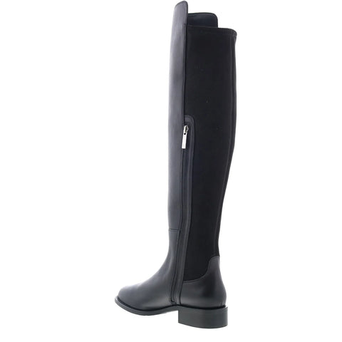 Aquatalia Natessa L543201 Womens Black Nubuck Slip On Over the Knee Boots