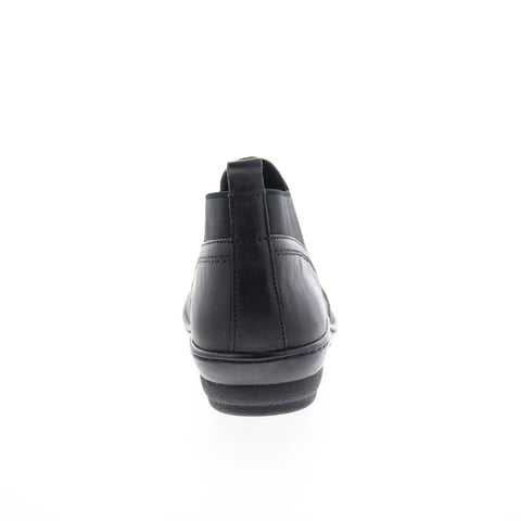 David Tate Naya Womens Black Narrow Leather Slip On Ankle & Booties Boots