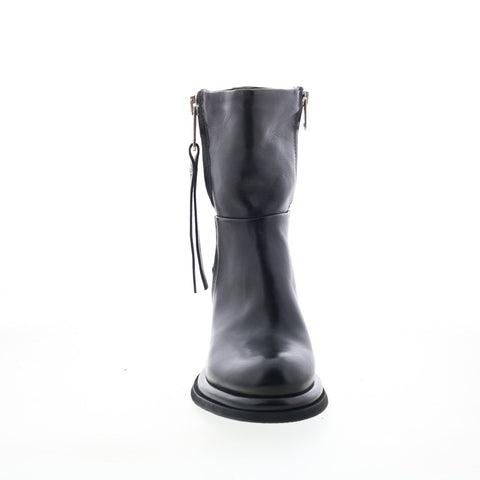 A.S. 98 Nelle Womens Black Leather Zipper Casual Dress Boots