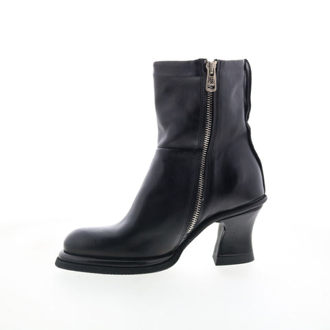 A.S. 98 Nelle Womens Black Leather Zipper Casual Dress Boots