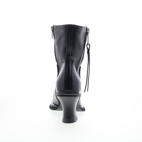 A.S. 98 Nelle Womens Black Leather Zipper Casual Dress Boots