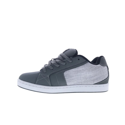 DC Net DC01774026-GRYBLK Mens Gray Nubuck Skate Inspired Sneakers Shoes
