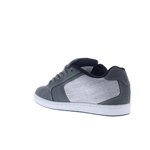 DC Net DC01774026-GRYBLK Mens Gray Nubuck Skate Inspired Sneakers Shoes
