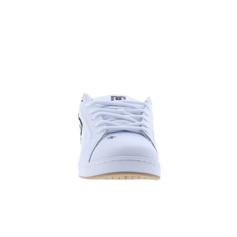 DC Net DC01774113-WHTBLK Mens White Leather Skate Inspired Sneakers Shoes
