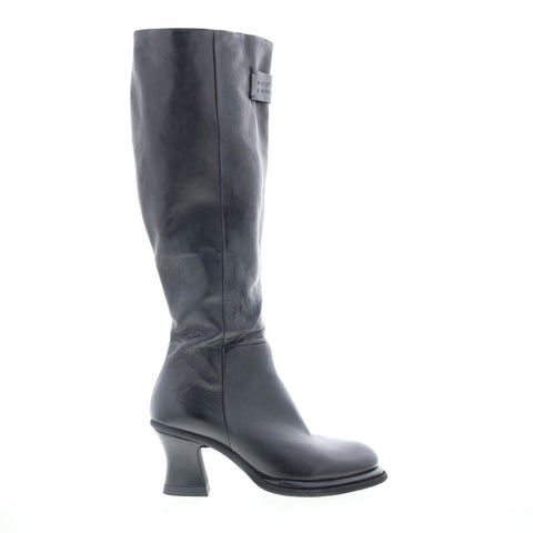A.S. 98 Nettie Womens Black Leather Zipper Knee High Boots