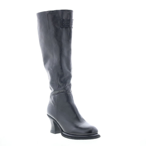 A.S. 98 Nettie Womens Black Leather Zipper Knee High Boots