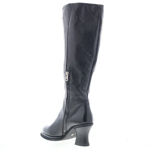A.S. 98 Nettie Womens Black Leather Zipper Knee High Boots