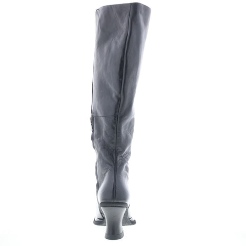 A.S. 98 Nettie Womens Black Leather Zipper Knee High Boots