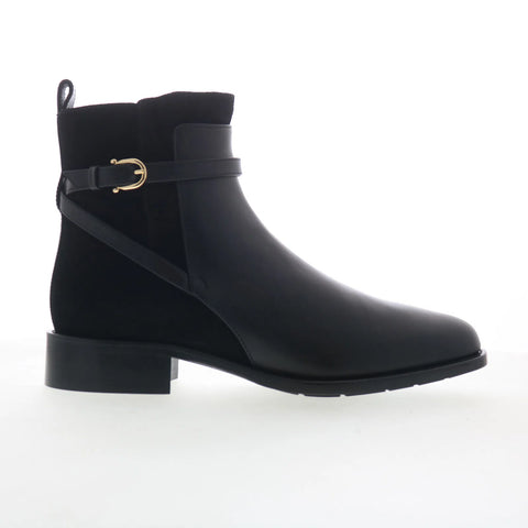 Aquatalia Nettie TW5NETA1 Womens Black Leather Zipper Ankle & Booties Boots