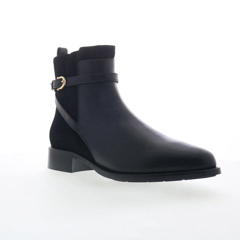Aquatalia Nettie TW5NETA1 Womens Black Leather Zipper Ankle & Booties Boots