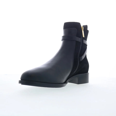 Aquatalia Nettie TW5NETA1 Womens Black Leather Zipper Ankle & Booties Boots
