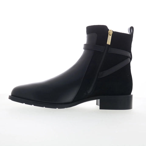 Aquatalia Nettie TW5NETA1 Womens Black Leather Zipper Ankle & Booties Boots