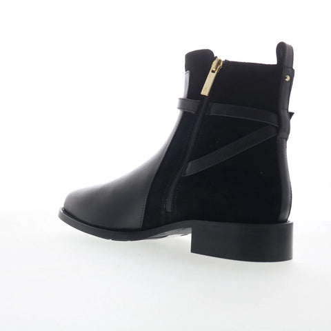 Aquatalia Nettie TW5NETA1 Womens Black Leather Zipper Ankle & Booties Boots