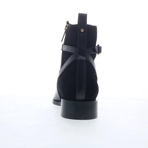 Aquatalia Nettie TW5NETA1 Womens Black Leather Zipper Ankle & Booties Boots