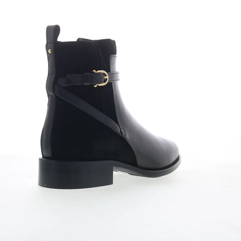 Aquatalia Nettie TW5NETA1 Womens Black Leather Zipper Ankle & Booties Boots