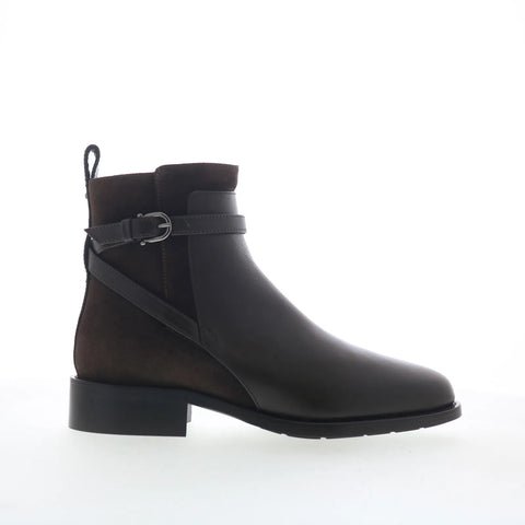 Aquatalia Nettie TW5NETC2 Womens Brown Suede Zipper Ankle & Booties Boots