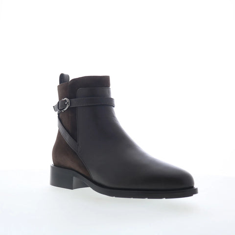 Aquatalia Nettie TW5NETC2 Womens Brown Suede Zipper Ankle & Booties Boots